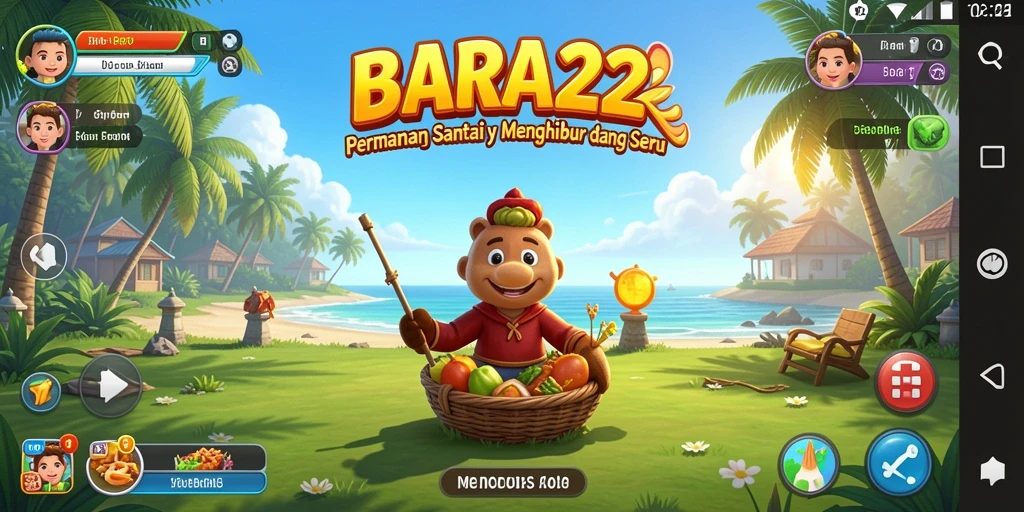 Tangkapan layar utama menampilkan gameplay santai BARA22 yang menghibur.