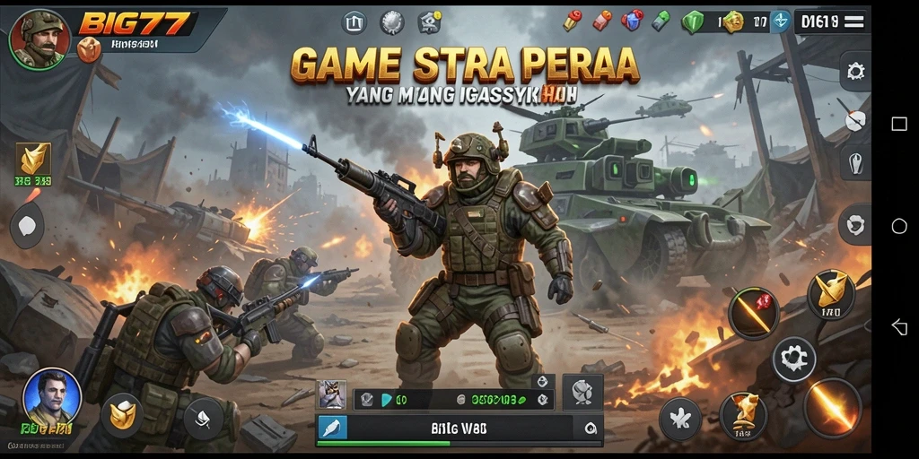 Tampilan gameplay seru dan strategis dari BIG77.