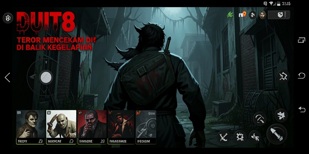 Screenshot gameplay DUIT8 menampilkan adegan kengerian yang mengerikan.