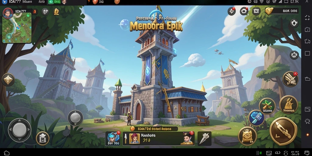 Tampilan gameplay menara pertahanan yang mendebarkan dari IDA777.