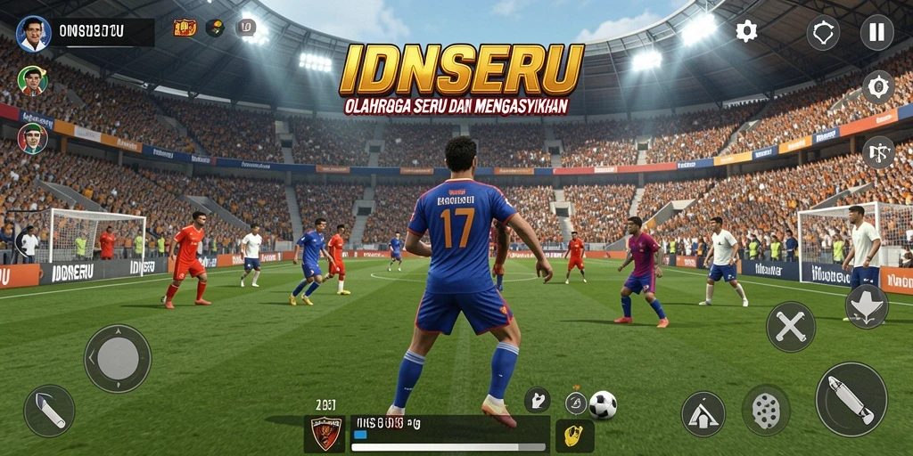 Tampilan gameplay menarik dari IDNSERU, penuh aksi olahraga.