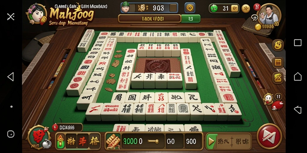 Tangkapan layar gameplay menampilkan aksi seru permainan Mahjong di IDX66.