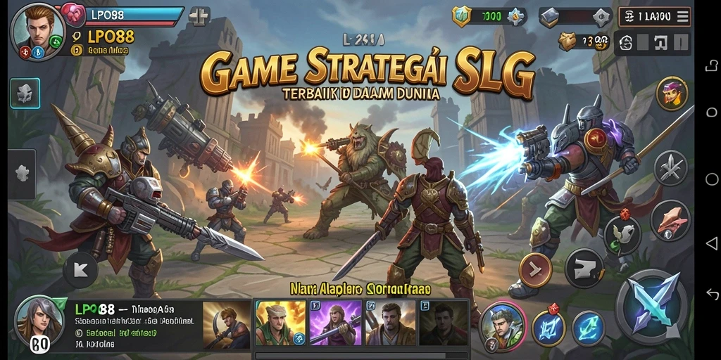 Tampilan gameplay SLG yang mendebarkan dan strategis.
