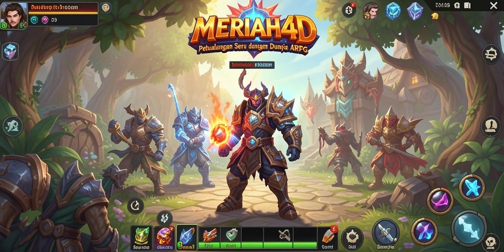 Screenshot utama MERIAH4D menampilkan pertarungan epik dalam dunia ARPG.