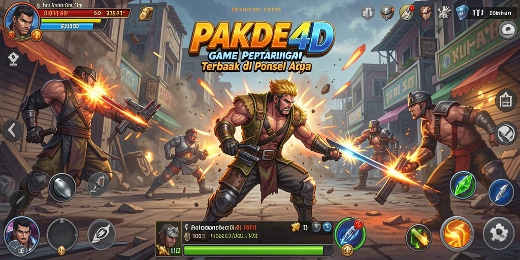 Tampilan aksi mendebarkan dalam game Fighting PAKDE4D.