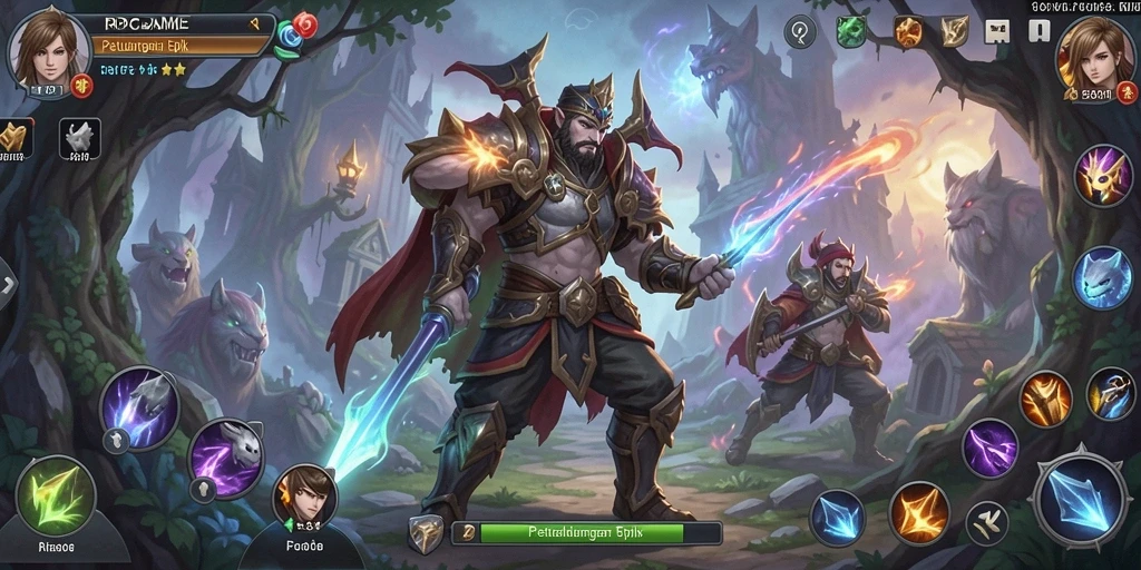 Tampilan gameplay RPGAME yang epik dan penuh petualangan.