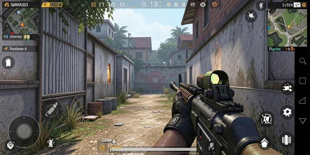 Gameplay intens di SAVAYA303 dengan aksi menembak yang cepat.