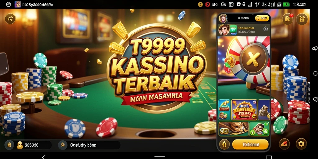 Tampilan menarik dari gameplay T9999 dengan aksi kasino yang menegangkan.