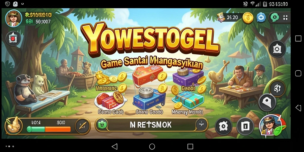 Tampilan gameplay YOWESTOGEL yang menarik dan penuh warna.